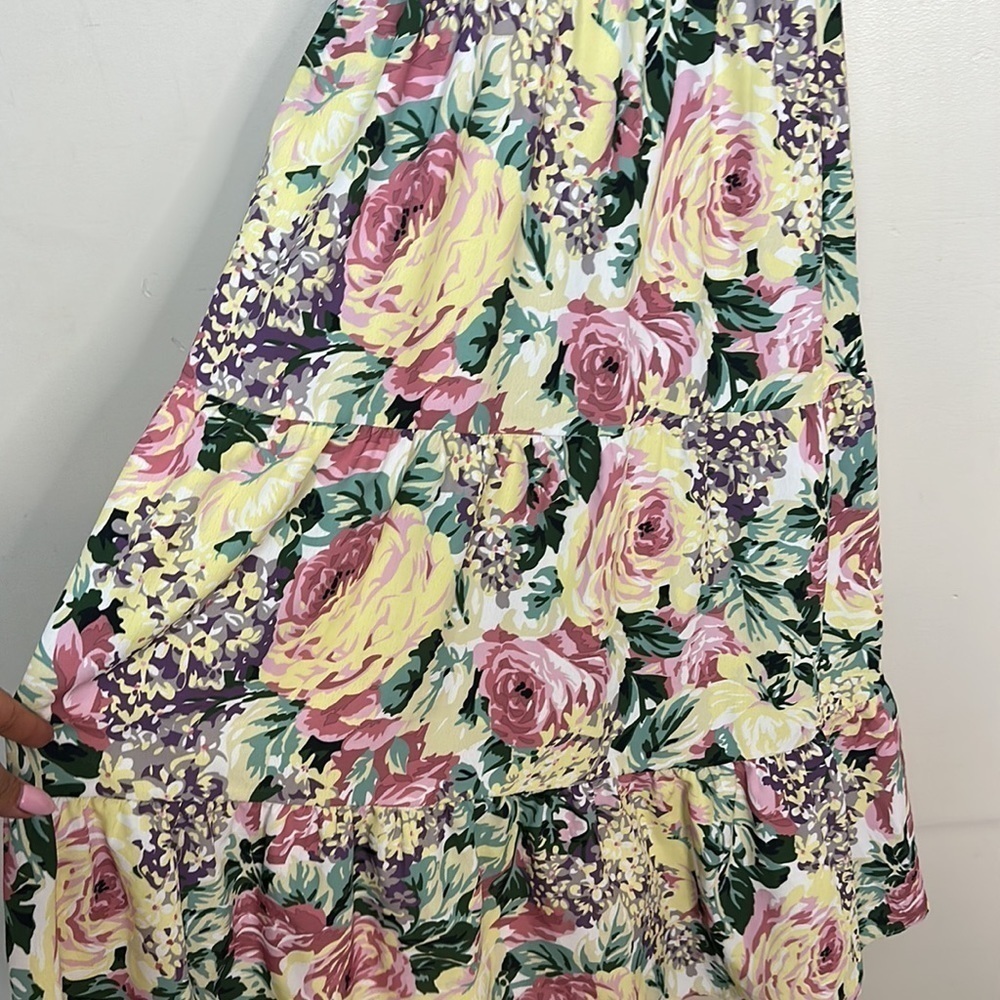 Sunday Up Floral Smocked Top Puff Sleeve Ruffle Tiered Maxi Summer Dress - Picture 4 of 9